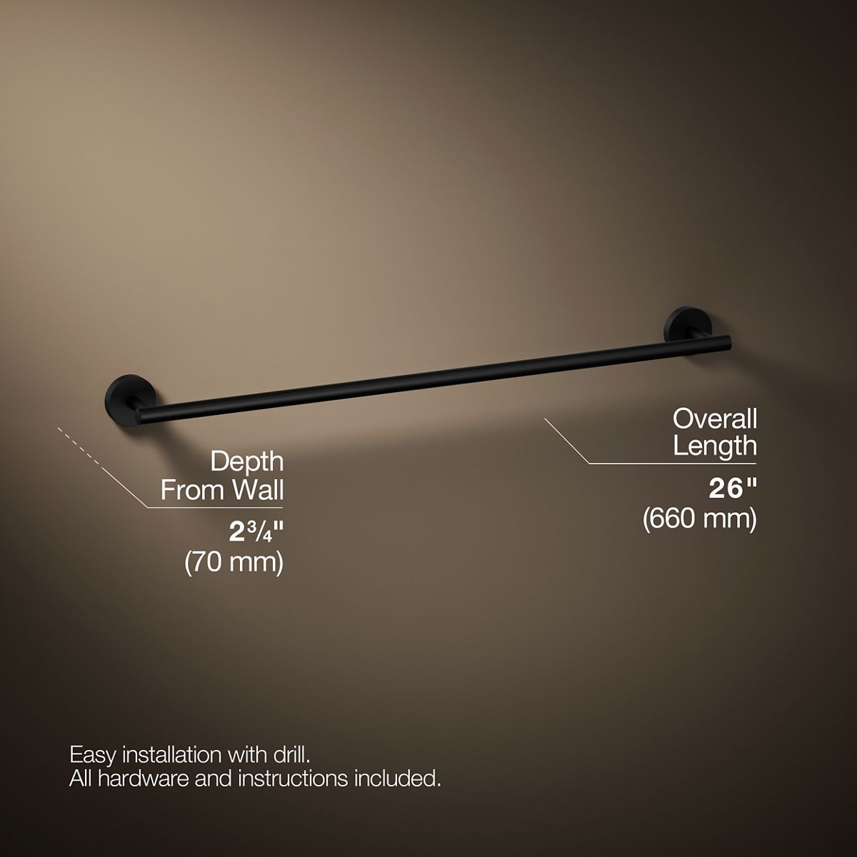 KOHLER K-27287 Elate 24" towel bar