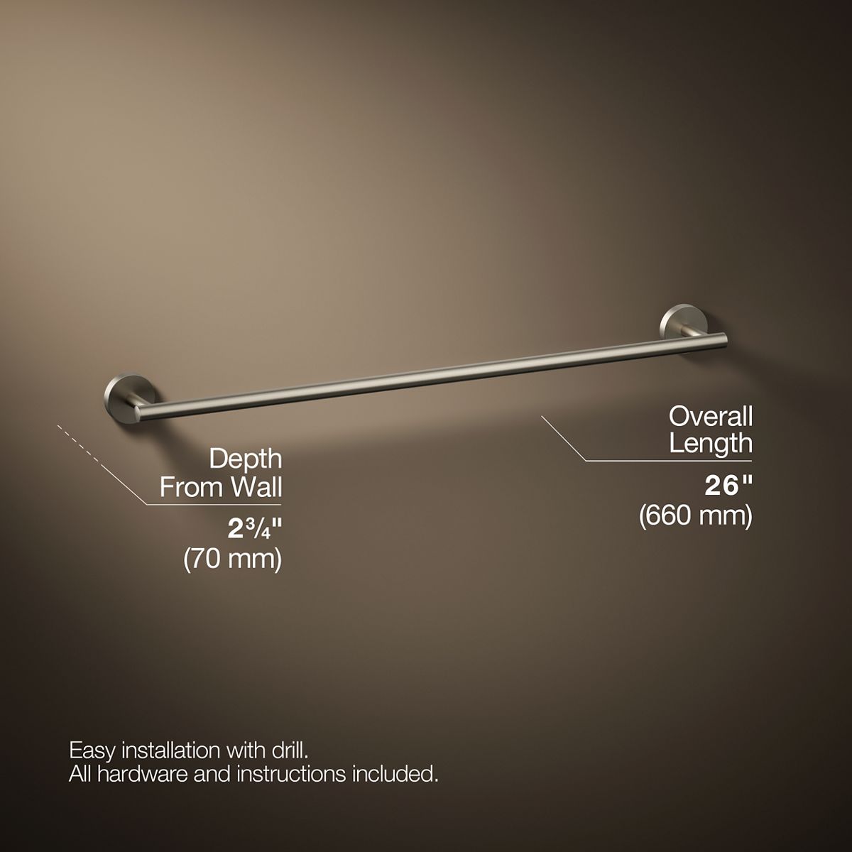 KOHLER K-27287 Elate 24" towel bar