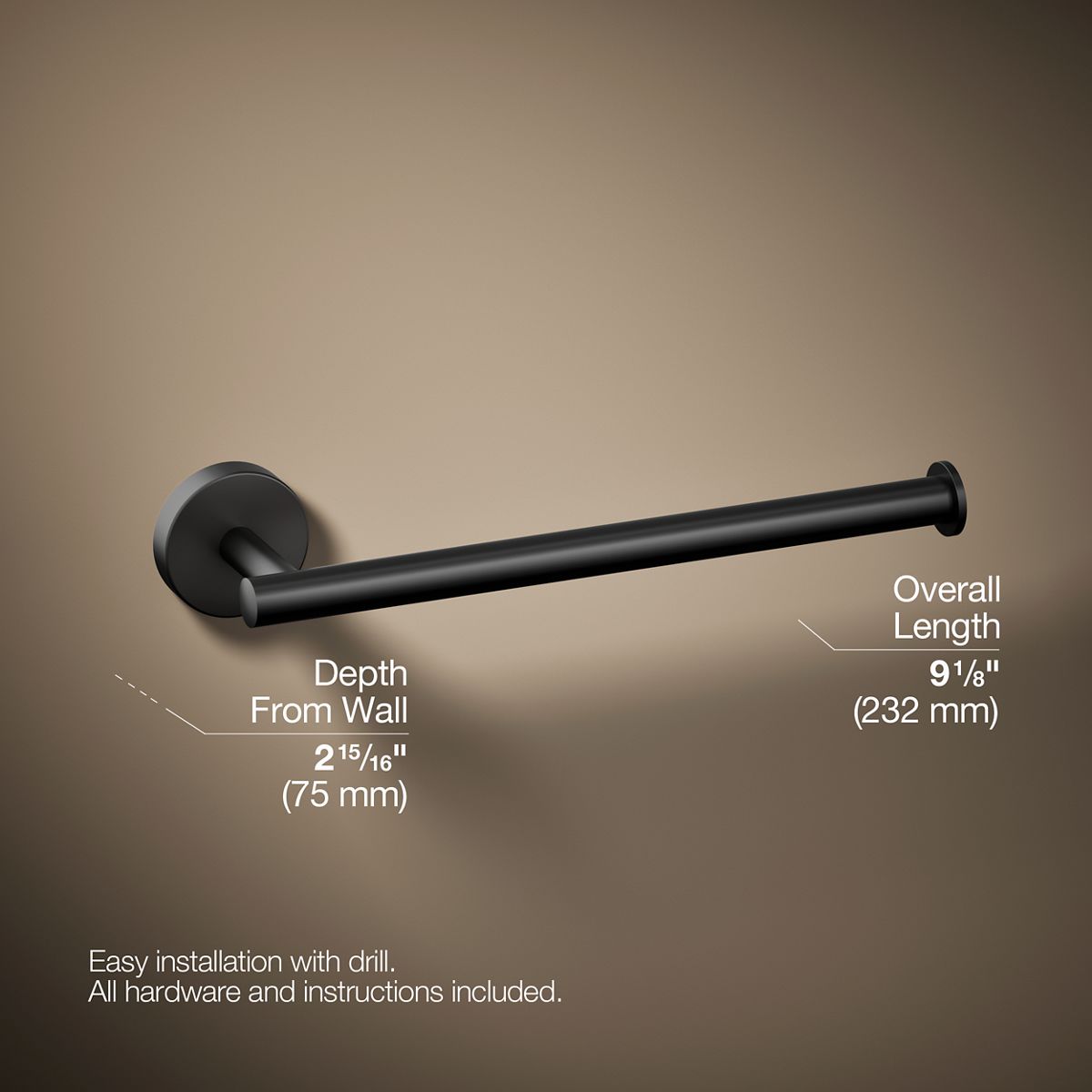 KOHLER K-27291 Elate 9" towel arm