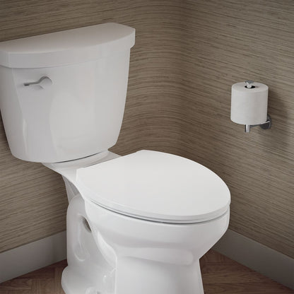 KOHLER K-27331-CP Glissade ReadyLatch® Quiet-Close™ Elongated Toilet Seat, White - image focused on single product story