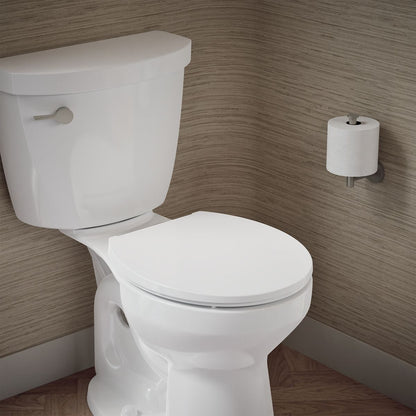 KOHLER K-27332-BN Glissade ReadyLatch® Quiet-Close™ Round-front Toilet Seat, White - image focused on single product story
