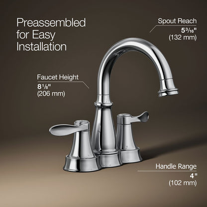 KOHLER K-27378-4N Bellera Centerset bathroom sink faucet, 0.5 gpm