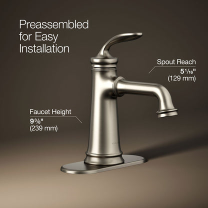 KOHLER K-27379-4K Bellera Single-handle bathroom sink faucet, 1.0 gpm