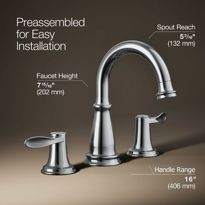 KOHLER K-27380-4 Bellera Widespread bathroom sink faucet, 1.2 gpm