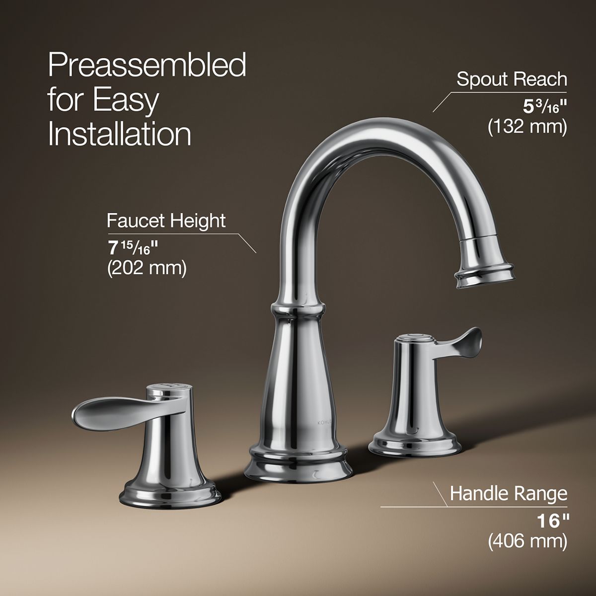 KOHLER K-27380-4K Bellera Widespread bathroom sink faucet, 1.0 gpm