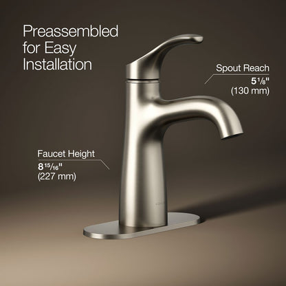 KOHLER K-27389-4K Simplice Single-handle bathroom sink faucet, 1.0 gpm