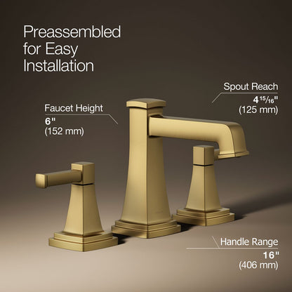 KOHLER K-27399-4K Riff Widespread bathroom sink faucet, 1.0 gpm