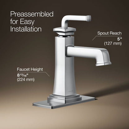 KOHLER K-27400-4 Riff Single-handle bathroom sink faucet, 1.2 gpm