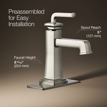 KOHLER K-27400-4 Riff Single-handle bathroom sink faucet, 1.2 gpm