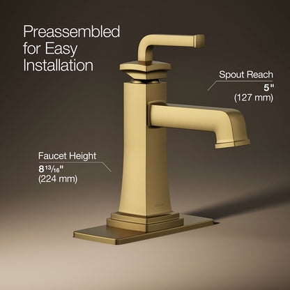 KOHLER K-27400-4K Riff Single-handle bathroom sink faucet, 1.0 gpm