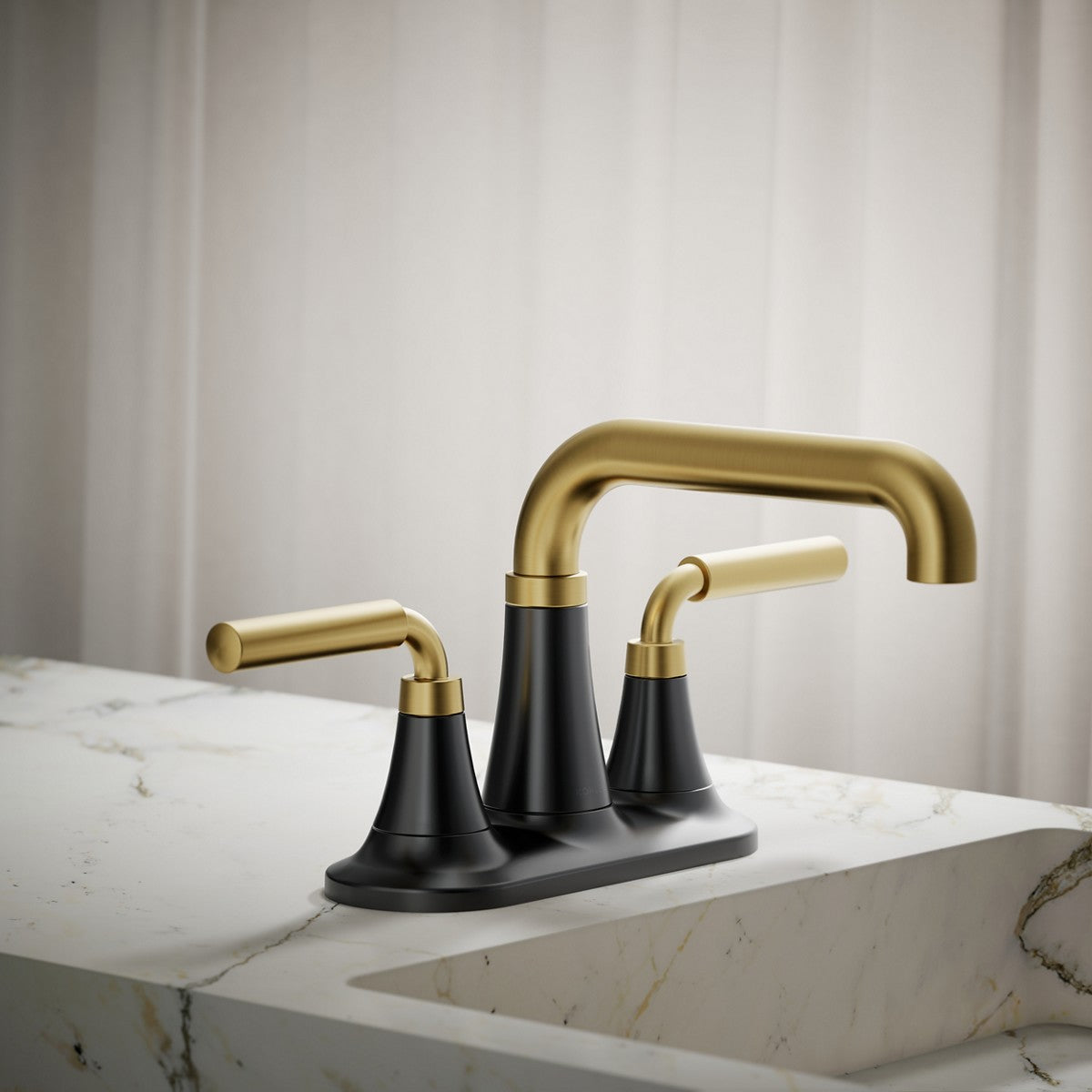 KOHLER K-27414-4N Tone Centerset bathroom sink faucet, 0.5 gpm