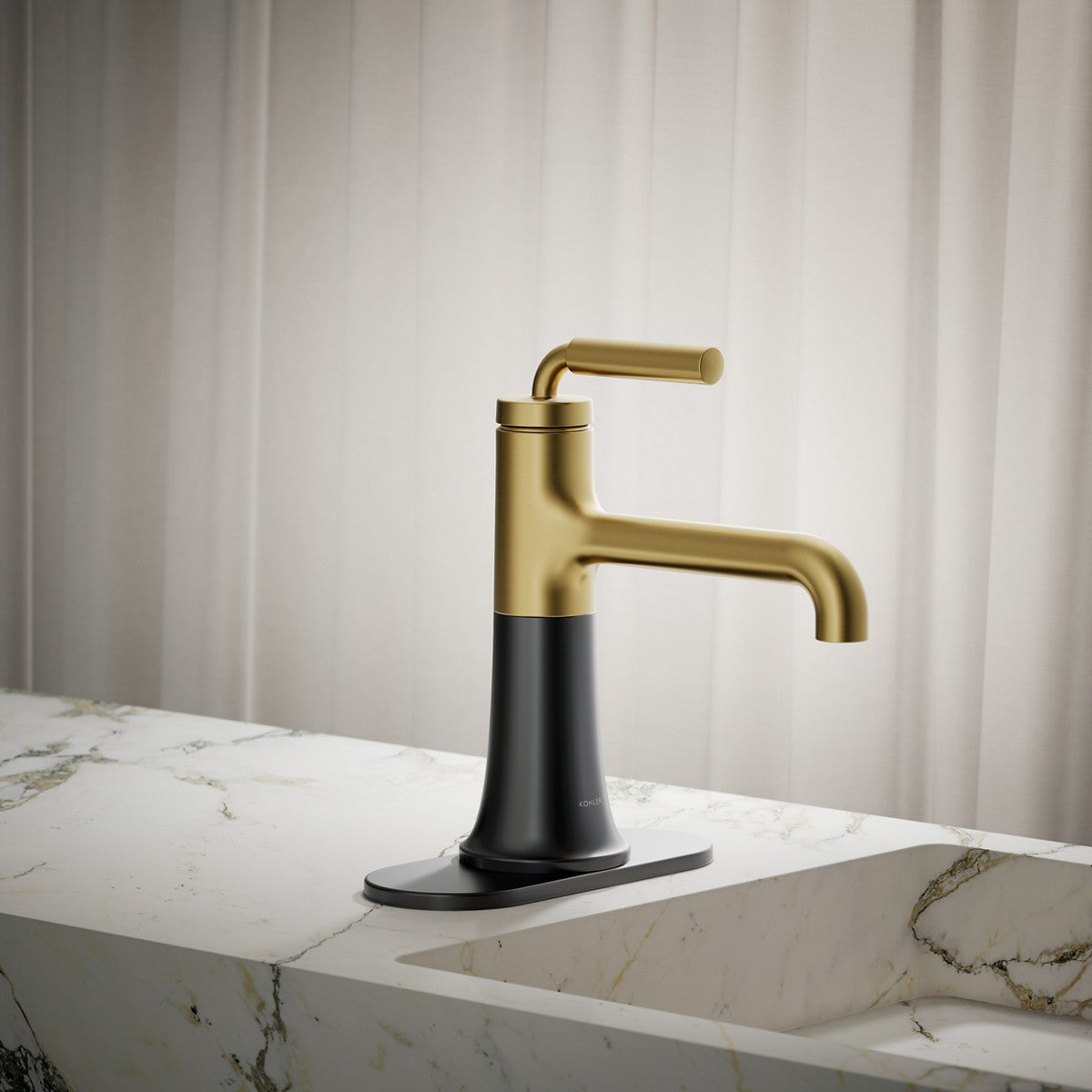 KOHLER K-27415-4 Tone Single-handle bathroom sink faucet, 1.2 gpm
