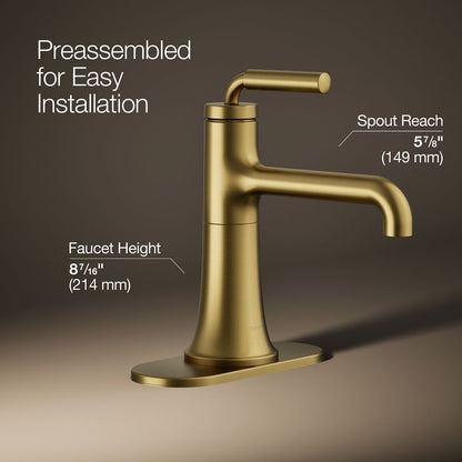 KOHLER K-27415-4N Tone Single-handle bathroom sink faucet, 0.5 gpm