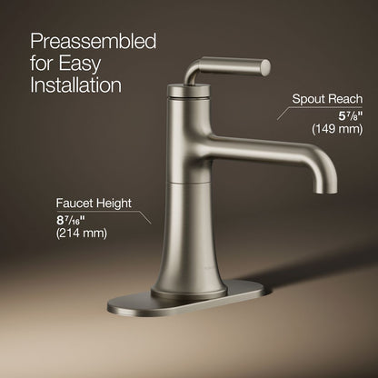 KOHLER K-27415-4N Tone Single-handle bathroom sink faucet, 0.5 gpm