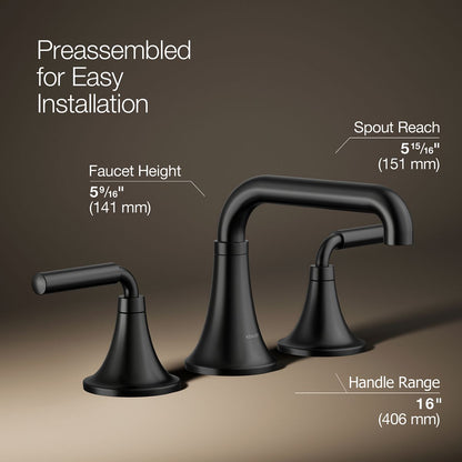 KOHLER K-27416-4K Tone Widespread bathroom sink faucet, 1.0 gpm