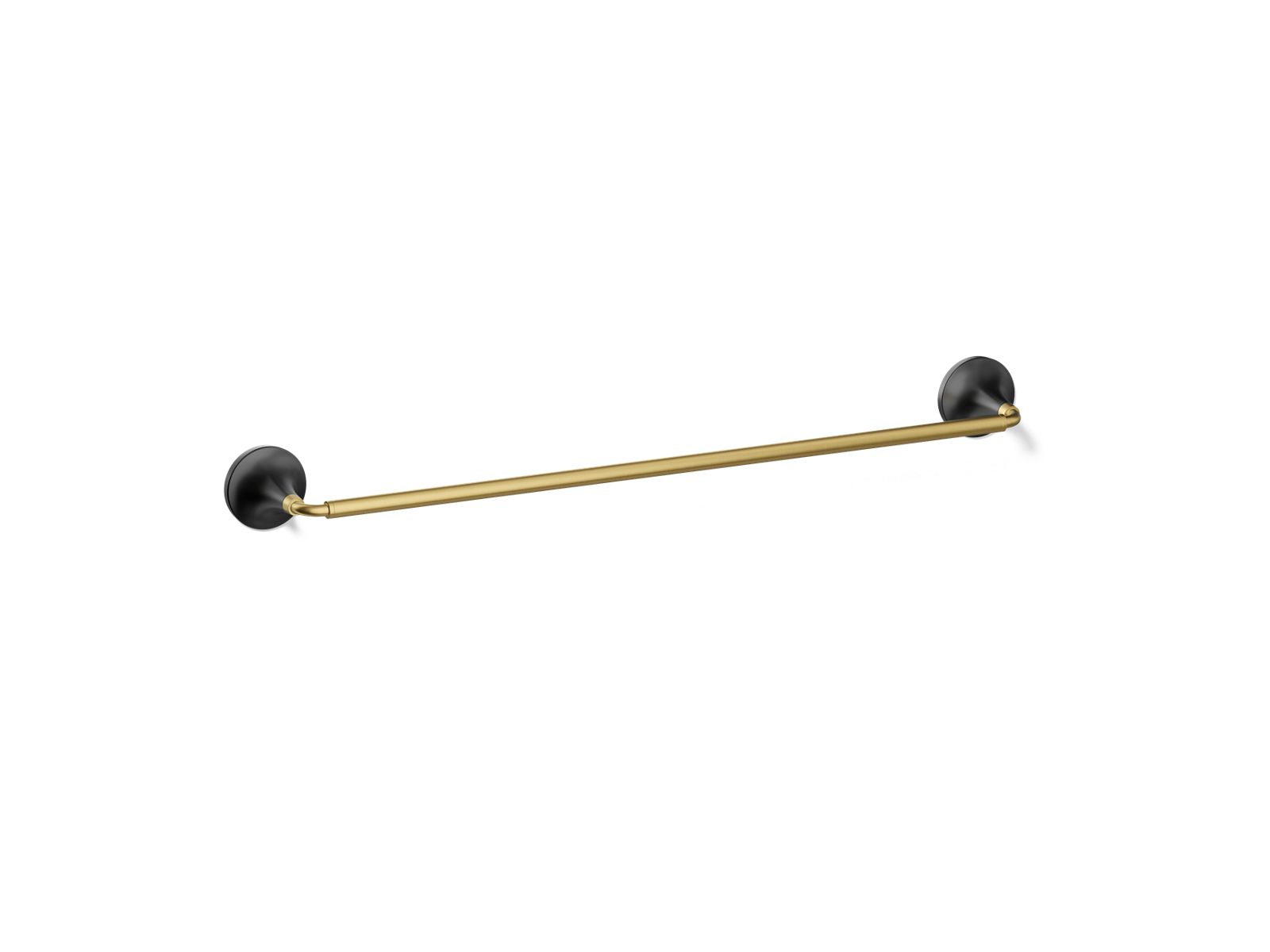 KOHLER K-27426 Tone 24" towel bar, matte black with brushed moderne brass