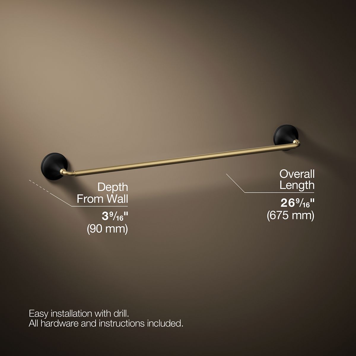 KOHLER K-27426 Tone 24" towel bar