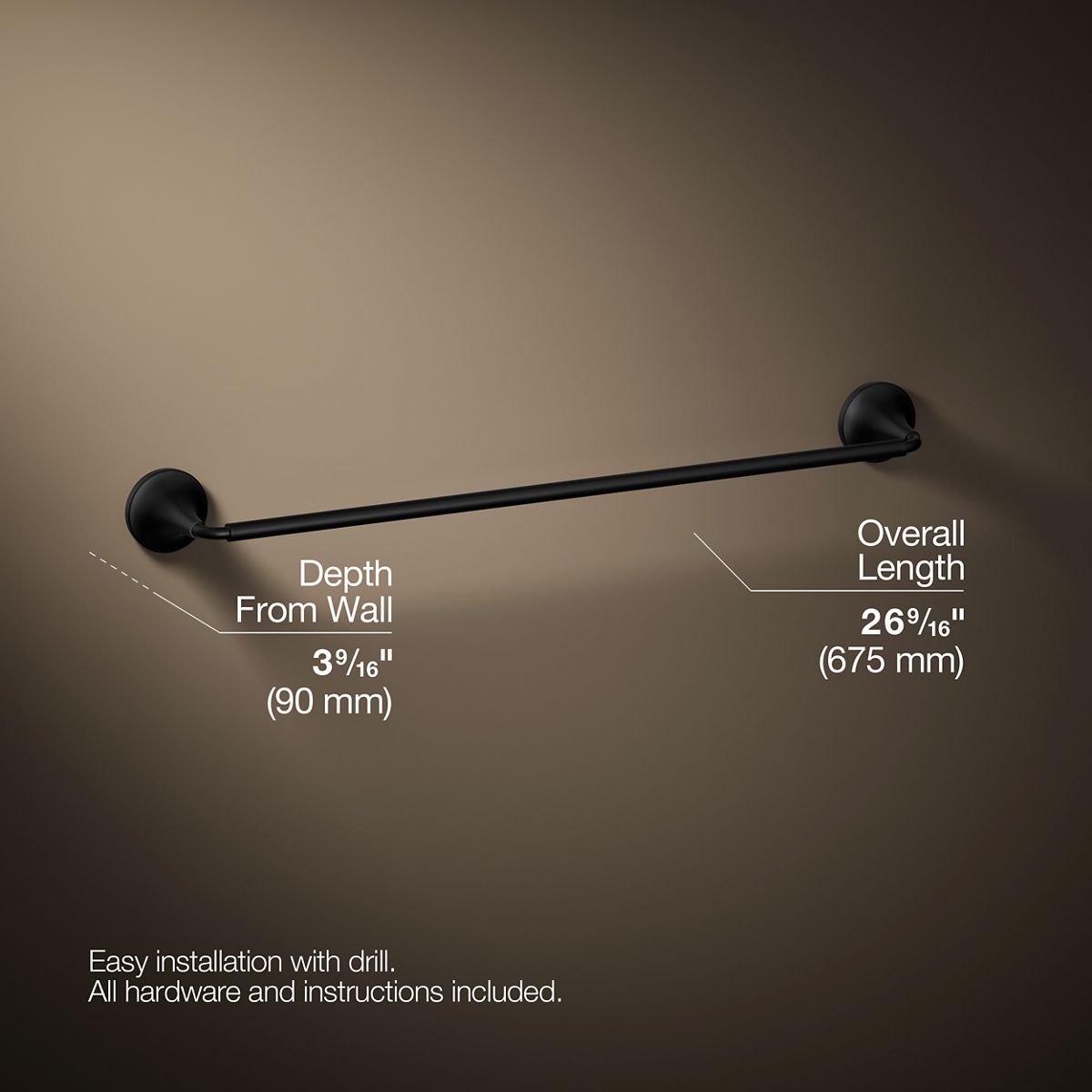 KOHLER K-27426 Tone 24" towel bar