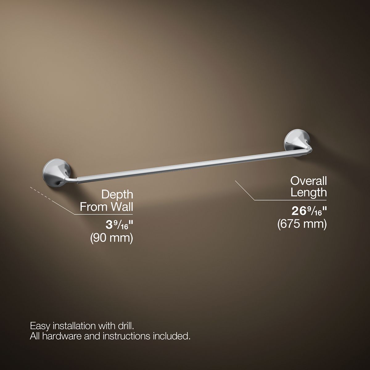 KOHLER K-27426 Tone 24" towel bar