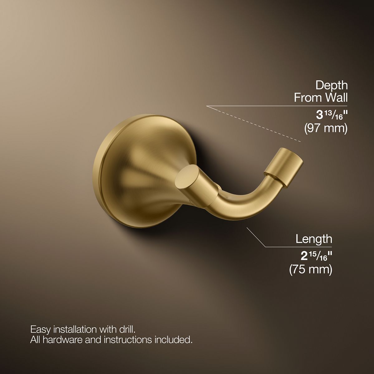 KOHLER K-27427 Tone Robe hook
