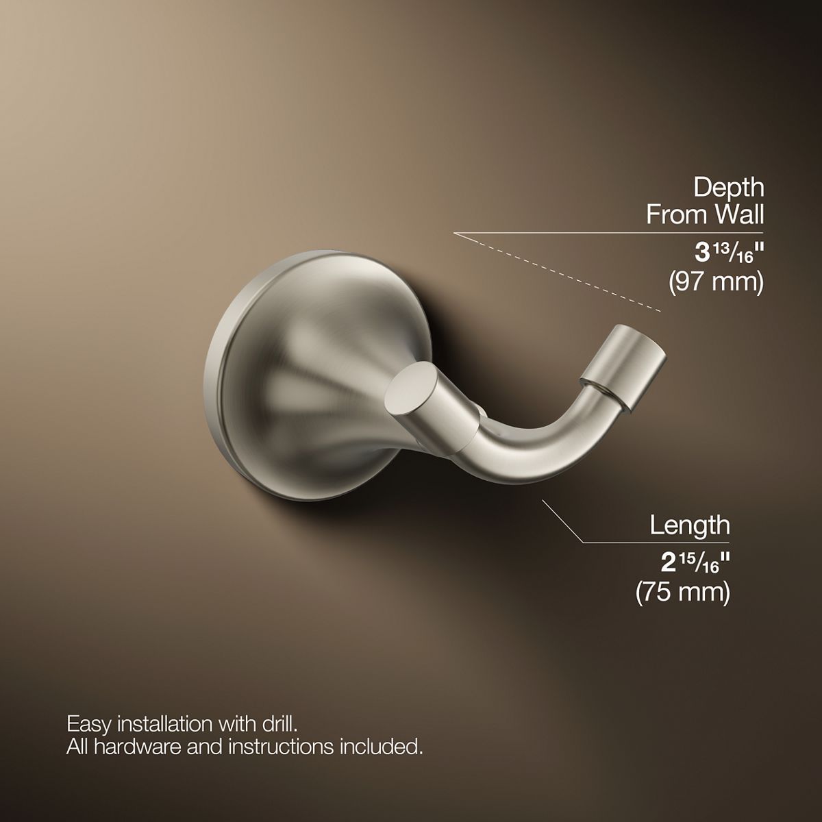KOHLER K-27427 Tone Robe hook
