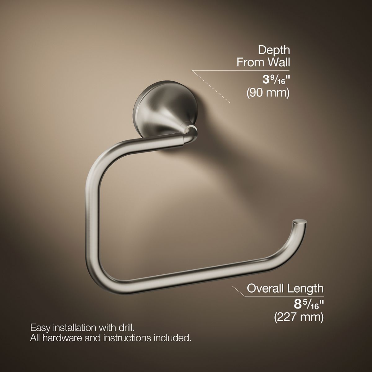 KOHLER K-27428 Tone Towel ring