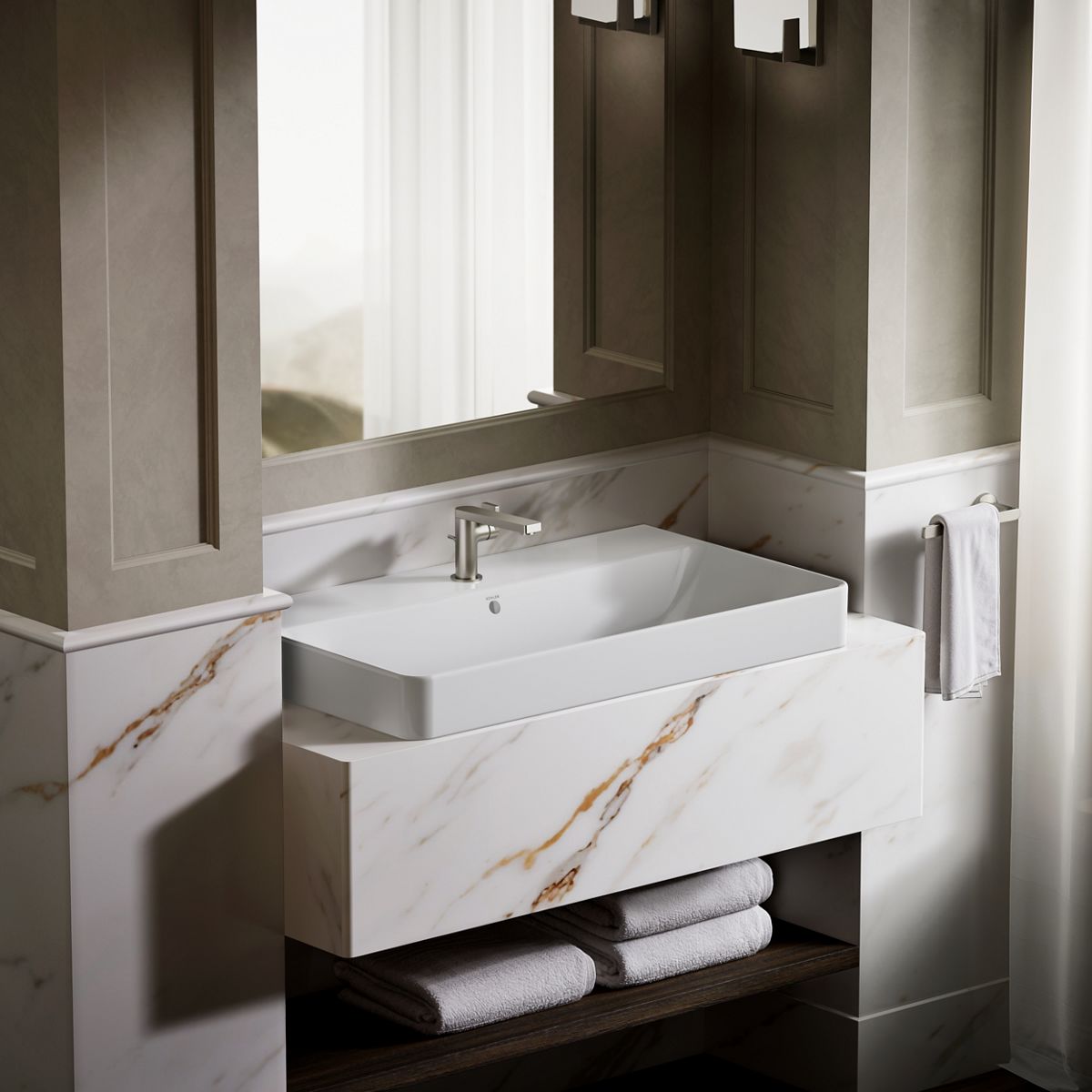 KOHLER K-2749-1 Vox 35-1/2" rectangular vessel bathroom sink