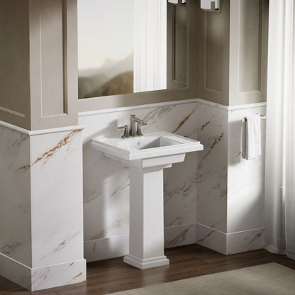 KOHLER K-2757-4 Tresham 24" square pedestal bathroom sink