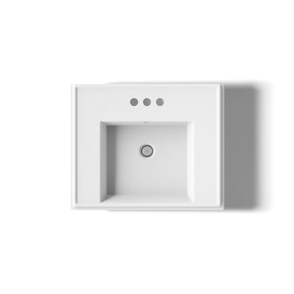 KOHLER K-2757-4 Tresham 24" square pedestal bathroom sink