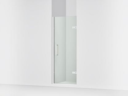 KOHLER K-27576-10L Composed 27-5/8"??ç??28-3/8" W x 71-1/2" H frameless pivot shower door with 3/8" Crystal Clear glass and back-to-back vertical door pulls