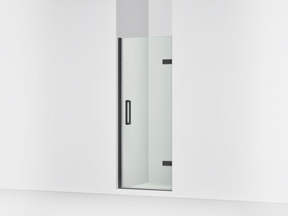 KOHLER K-27576-10L Composed 27-5/8"??ç??28-3/8" W x 71-1/2" H frameless pivot shower door with 3/8" Crystal Clear glass and back-to-back vertical door pulls