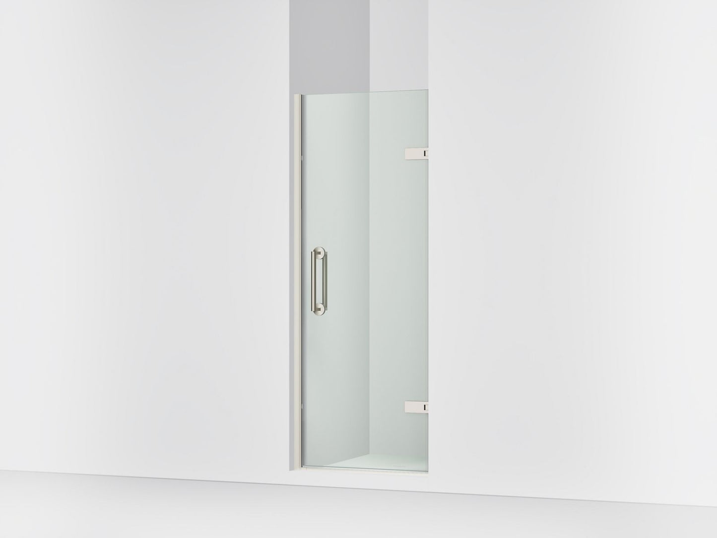 KOHLER K-27577-10L Components 27-5/8"??ç??28-3/8" W x 71-1/2" frameless pivot shower door with 3/8" Crystal Clear glass and back-to-back vertical door pulls
