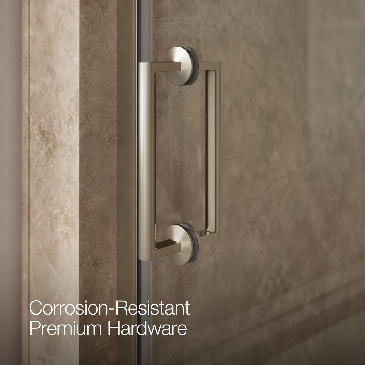 KOHLER K-27577-10L Components 27-5/8"??ç??28-3/8" W x 71-1/2" frameless pivot shower door with 3/8" Crystal Clear glass and back-to-back vertical door pulls