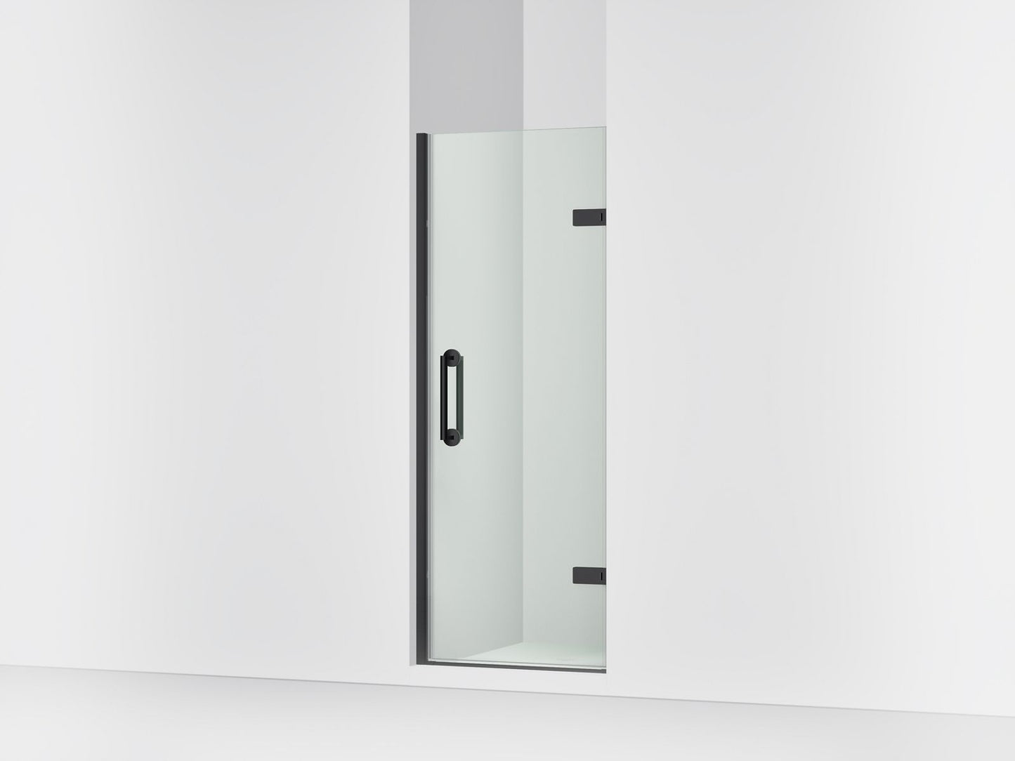 KOHLER K-27577-10L Components 27-5/8"??ç??28-3/8" W x 71-1/2" frameless pivot shower door with 3/8" Crystal Clear glass and back-to-back vertical door pulls