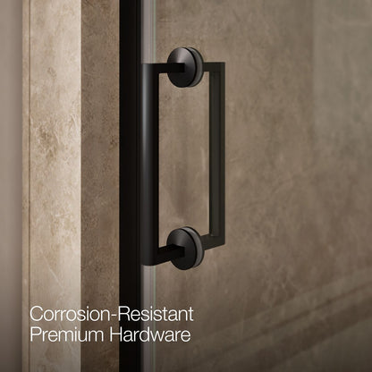 KOHLER K-27577-10L Components 27-5/8"??ç??28-3/8" W x 71-1/2" frameless pivot shower door with 3/8" Crystal Clear glass and back-to-back vertical door pulls