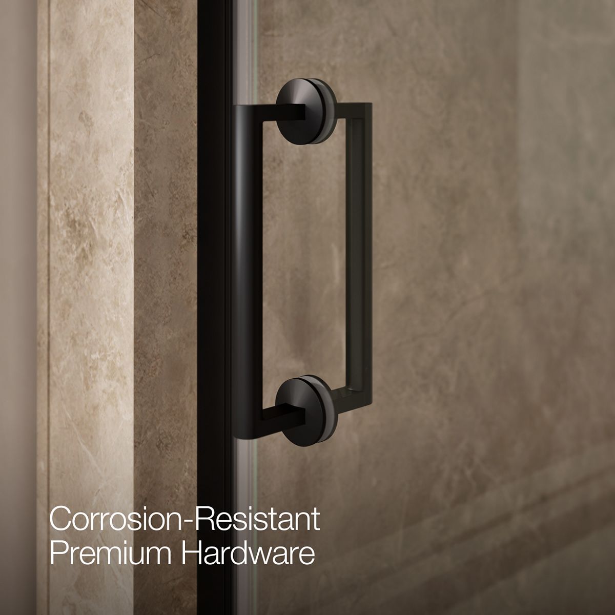 KOHLER K-27577-10L Components 27-5/8"??ç??28-3/8" W x 71-1/2" frameless pivot shower door with 3/8" Crystal Clear glass and back-to-back vertical door pulls