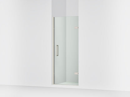 KOHLER K-27582-10L Composed 29-5/8"??ç??30-3/8" W x 71-1/2" H frameless pivot shower door with 3/8" Crystal Clear glass and back-to-back vertical door pulls