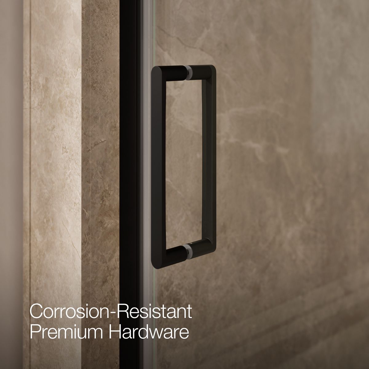 KOHLER K-27582-10L Composed 29-5/8"??ç??30-3/8" W x 71-1/2" H frameless pivot shower door with 3/8" Crystal Clear glass and back-to-back vertical door pulls