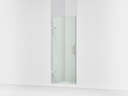 KOHLER K-27583-10L Components 29-5/8"??ç??30-3/8" W x 71-1/2" H frameless pivot shower door with 3/8" Crystal Clear glass and back-to-back vertical door pulls