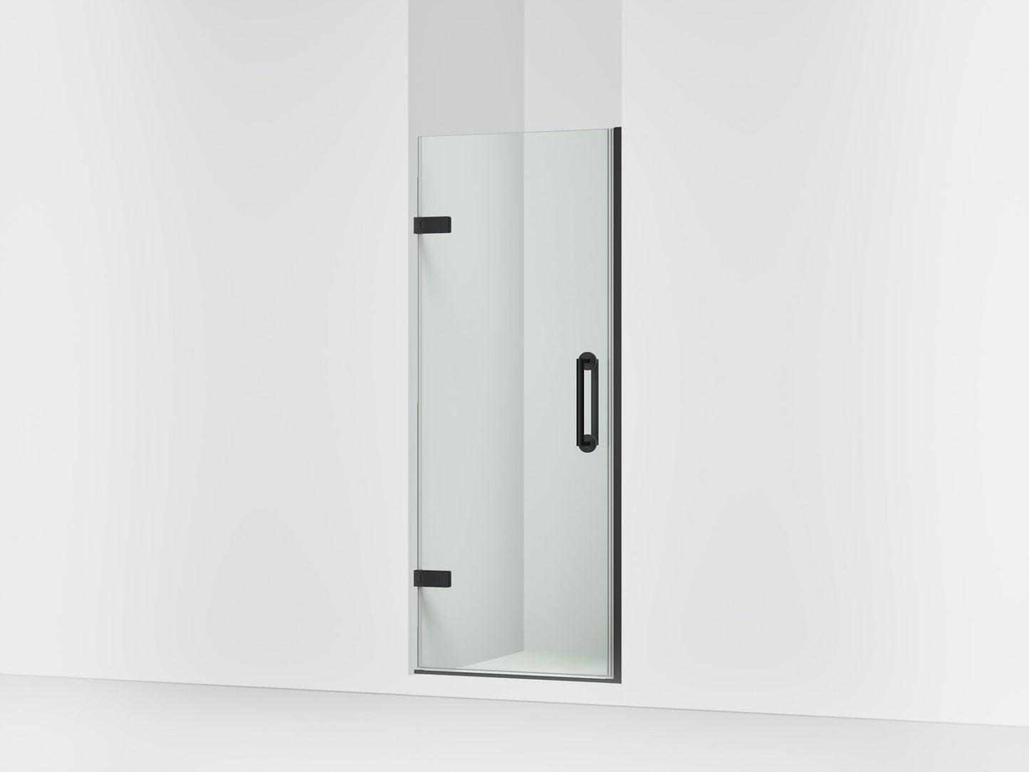 KOHLER K-27583-10L Components 29-5/8"??ç??30-3/8" W x 71-1/2" H frameless pivot shower door with 3/8" Crystal Clear glass and back-to-back vertical door pulls