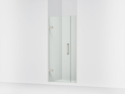 KOHLER K-27588-10L Composed 33-5/8"??ç??34-3/8" W x 71-1/2" H frameless pivot shower door with 3/8" Crystal Clear glass and back-to-back vertical door pulls
