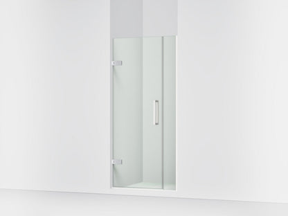 KOHLER K-27588-10L Composed 33-5/8"??ç??34-3/8" W x 71-1/2" H frameless pivot shower door with 3/8" Crystal Clear glass and back-to-back vertical door pulls