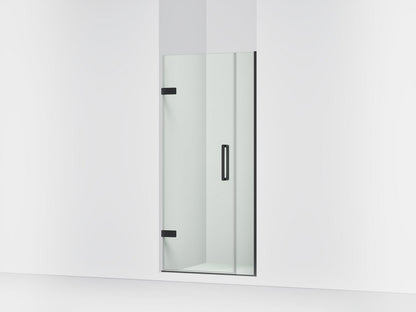 KOHLER K-27588-10L Composed 33-5/8"??ç??34-3/8" W x 71-1/2" H frameless pivot shower door with 3/8" Crystal Clear glass and back-to-back vertical door pulls