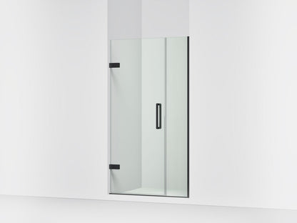 KOHLER K-27600-10L Composed 39-5/8"??ç??40-3/8"W x 71-1/2"H frameless pivot shower door with 3/8" Crystal Clear glass and back-to-back vertical door pulls