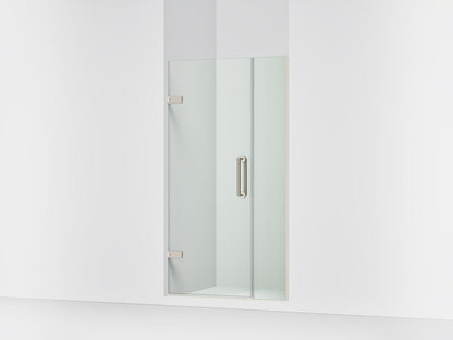 KOHLER K-27601-10L Components 39-5/8"??ç??40-3/8"W x 71-1/2"H frameless pivot shower door with 3/8" Crystal Clear glass and back-to-back vertical door pulls