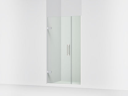 KOHLER K-27601-10L Components 39-5/8"??ç??40-3/8"W x 71-1/2"H frameless pivot shower door with 3/8" Crystal Clear glass and back-to-back vertical door pulls