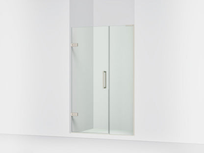 KOHLER K-27606-10L Composed 46??ç??46-3/4" W x 71-1/2" H frameless pivot shower door with 3/8" Crystal Clear glass and back-to-back vertical door pulls