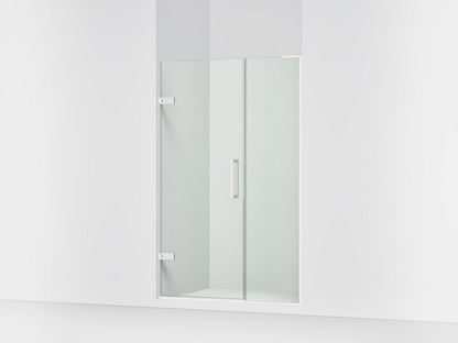 KOHLER K-27606-10L Composed 46??ç??46-3/4" W x 71-1/2" H frameless pivot shower door with 3/8" Crystal Clear glass and back-to-back vertical door pulls