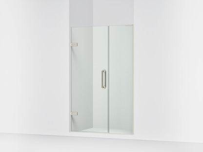 KOHLER K-27607-10L Components 71-1/2" x 46-3/4" frameless pivot shower door with 3/8" Crystal Clear glass and back-to-back vertical door pulls