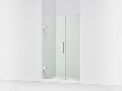 KOHLER K-27607-10L Components 71-1/2" x 46-3/4" frameless pivot shower door with 3/8" Crystal Clear glass and back-to-back vertical door pulls